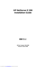 HP D6030A - NetServer - E50 Installation Manual