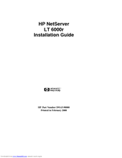 HP NetServer LT 6000r Installation Manual
