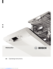 Bosch SPS53E18GB Operating Instructions Manual