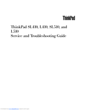 Lenovo SL510 - ThinkPad 2847 - Core 2 Duo 2.53 GHz Troubleshooting Manual