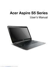 Acer Aspire S5 Series User Manual