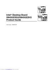 Intel D845GERG2 - OCTOBRE 2002 Product Manual