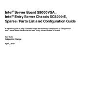 Intel S5000VSA - Server Board Motherboard Configuration Manual