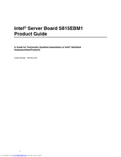 Intel S815EBM1 - Server Board Motherboard Product Manual