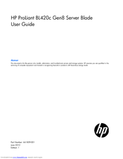 HP ProLiant BL420c User Manual