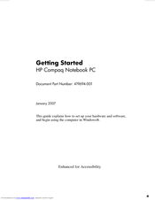 HP nx8420 - Notebook PC Getting Started Manual