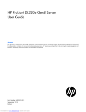 HP ProLiant DL320e Gen8 v2 User Manual