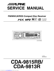 Alpine CDA-9813R Service Manual