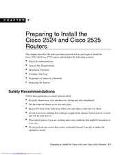 Cisco 2524 - Router - EN Preparing To Install