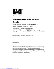 HP Pavilion ZE4900 Maintenance And Service Manual
