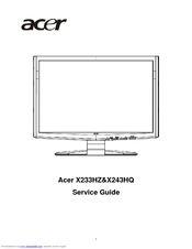 Acer X243HQ Service Manual