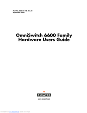 Alcatel-Lucent OmniSwitch 6600 Family Hardware User's Manual
