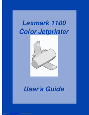 Lexmark 1100 Color Jetprinter User Manual
