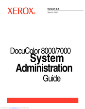 Xerox DocuColor 8000 System Administration Manual