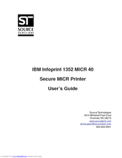 IBM 1352 - InfoPrint B/W Laser Printer User Manual
