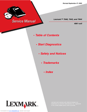 Lexmark T640 series Service Manual
