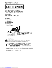Craftsman 35088 - 18 in. Gas Chainsaw Operator's Manual