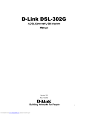 D-Link DSL-302G - 8 Mbps DSL Modem Manual