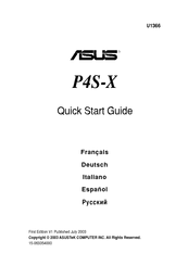 Asus P4S-X Quick Start Manual
