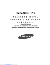 Samsung SGH T819 - Cell Phone 30 MB Manual Del Usuario