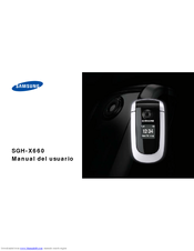Samsung SGH X660 - Cell Phone 8 MB Manual Del Usuario