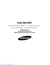 Samsung SGHA637 Manual Del Usuario