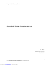 Sharp MX-5110N Operation Manual