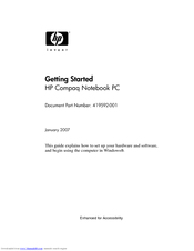 HP Compaq Nx9420 - compaq business notebook Getting Started