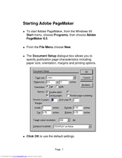 Adobe PageMaker Getting Started Manual