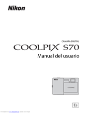 Nikon niks70smkit3-BFLYK1 - Coolpix S70 12.1MP Digital Camera Manual Del Usuario