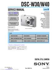 Sony CYBERSHOT DSC-W40 Service Manual