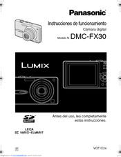 Panasonic Lumix DMC-FX30 Instrucciones De Funcionamiento