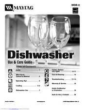 Maytag MDB8551AWQ - 24 Inch Full Console Dishwasher Use And Care Manual