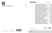 Sony Cyber-shot DSC-TF1 Instruction & Operation Manual