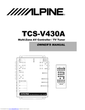 Alpine TCS-V430A Owner's Manual