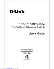 D-Link DES-1016 User Manual
