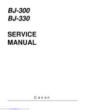 Canon BJ330 - BJ 330 B/W Inkjet Printer Service Manual