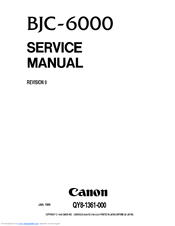 Canon BJC 6000 - Color Inkjet Printer Service Manual