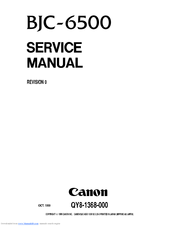 Canon BJC6500 - BJC 6500 Color Inkjet Printer Service Manual