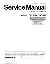 Panasonic CF-74GCDADBM - Toughbook 74 - Core 2 Duo GHz Service Manual