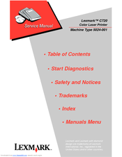 Lexmark C720 SERIES Service Manual