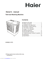 Haier HWM80-187S Owner's Manual