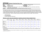 Epson Stylus Pro 9500 - Print Engine Product Support Bulletin