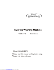 Haier Thermocool HWM90-287S User Manual