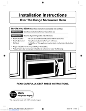 Samsung SMH1927B/XAA Installation Instructions Manual