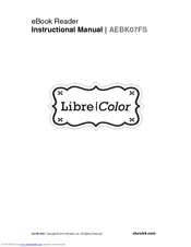 Aluratek Libre color AEBK07FS Instructional Manual