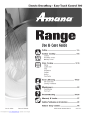 Amana Easy Touch Control 700 Use & Care Manual