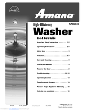 Amana NAH6800 Use & Care Manual
