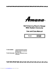Amana ART6000 Use & Care Manual