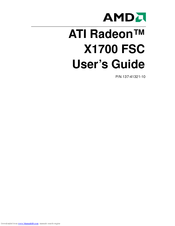 AMD ATI Radeon x1700 FSC User's guide User Manual